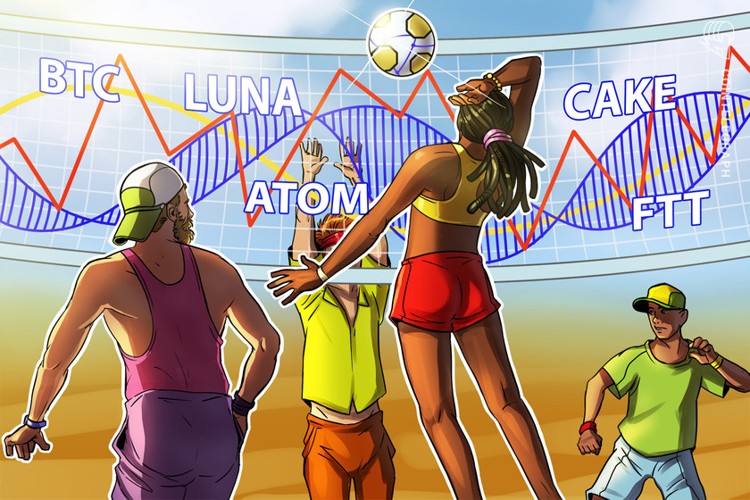 Top 5 cryptocurrencies to watch this week: BTC, LUNA, ATOM, CAKE, FTT